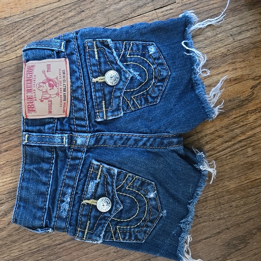 BABY TRUE RELIGION Jean Shorts - size 12m - 18m